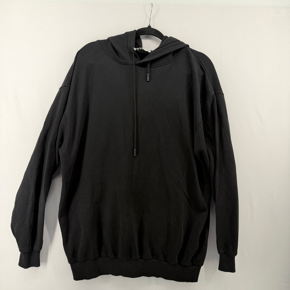Acne Studios Yala Paisley SS17 Black Embroidered Oversized Hoodie Mens Small